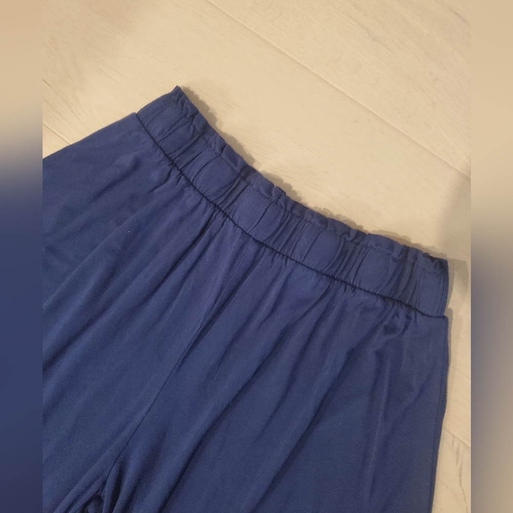 Super soft Blue Palazzo pants purchased from Sweet Jolie Boutique sz.M flowy - Picture 3 of 8